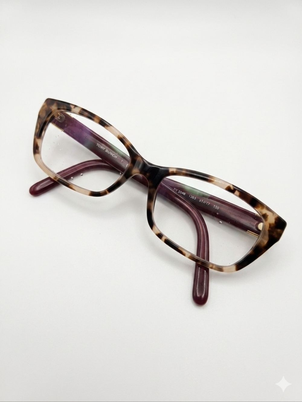 Tory Burch TY 2049A 1363 Blush Tortoise Cabernet 53 mm Demo Women's Eyeglasses